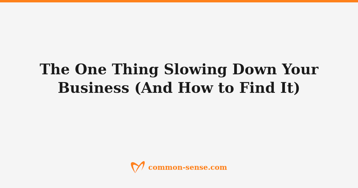 Small business owner reviewing workflow to find the one bottleneck limiting growth