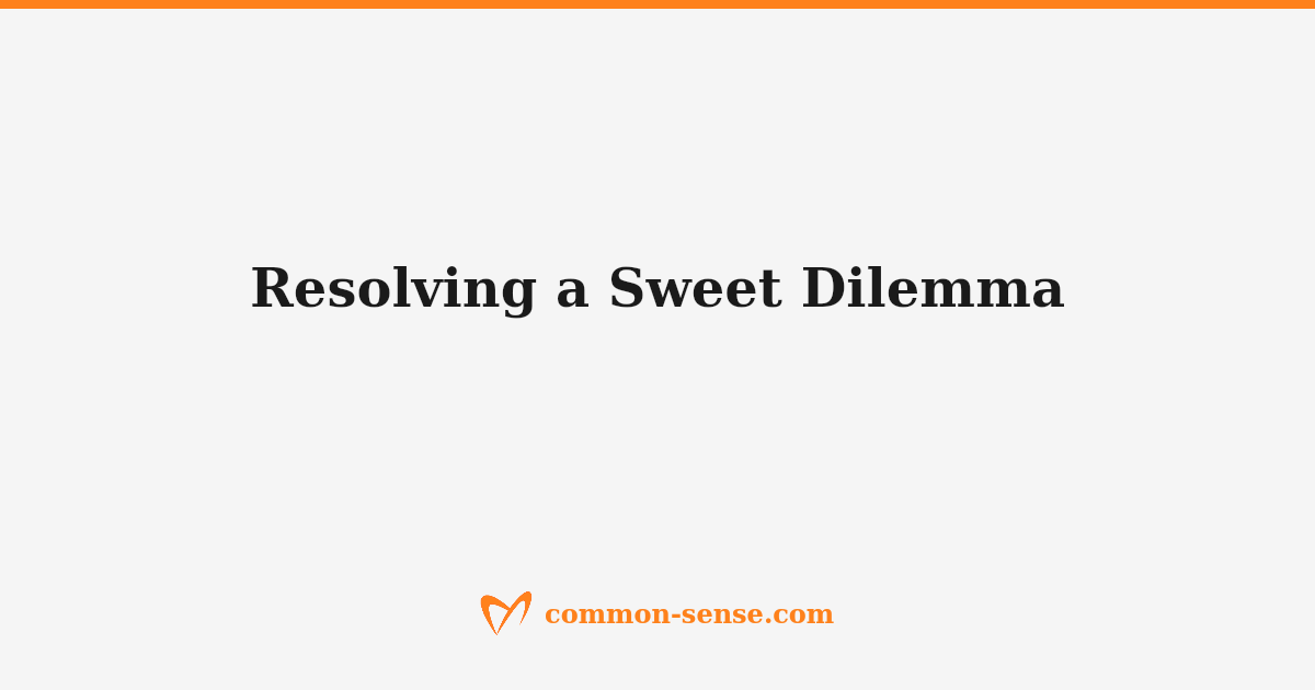 A baker standing at a fork in the road, one path labeled raise prices, the other hold prices, with a third path emerging where the hidden assumption dissolves
